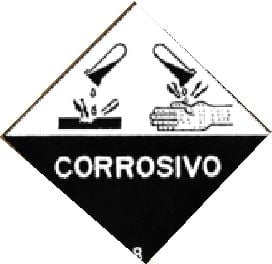 CO01 Señal de Mercancía Corrosiva - Indispensable para Transportar Mercancías Peligrosas